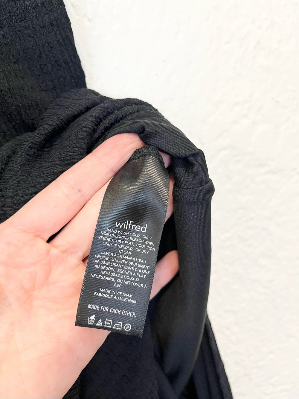 Wilfred Midi Dress Black Stretch Small S - Picture 9 of 11